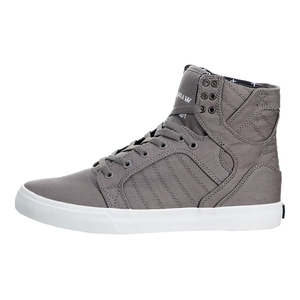 Baskets Montantes Supra SkyTop Grise Grey/Print-White Homme | PIJ-70801379